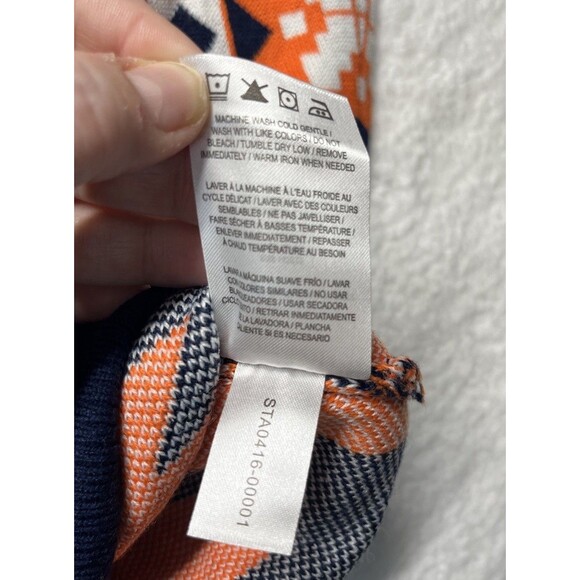 MLB Official Detroit Tigers Sweater Mens XL Navy Patches Ugly Pullover AOP Logo - Picture 5 of 8